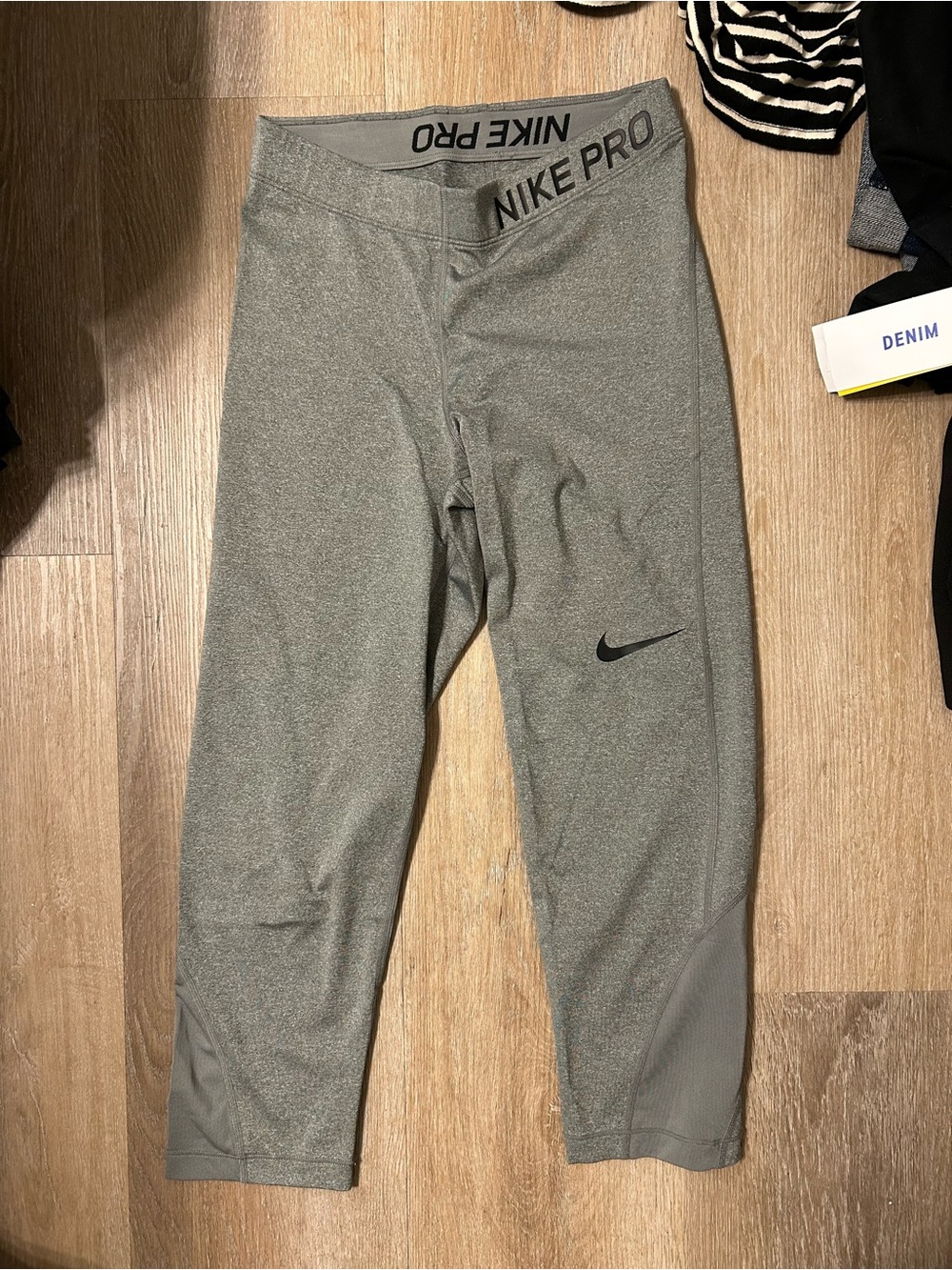 Nike Gray Pro Capri Leggings